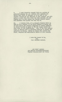 Dowding letter to the Air Ministry - page 2